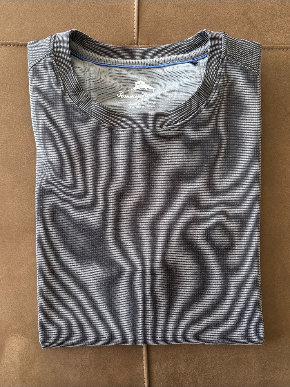 Tommy Bahama Gray Crewneck Textured Tee